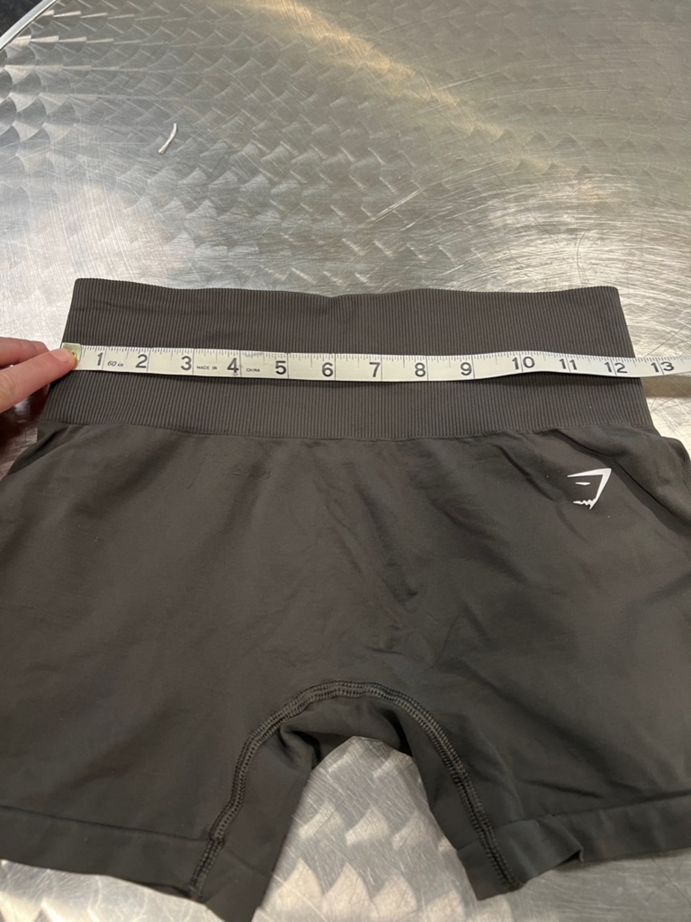 Gymshark Grey High-Waist Seamless Bike Shorts - Picture 4 of 5